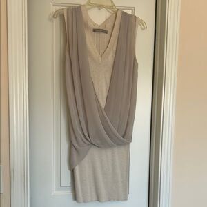 Elegant Sleeveless Beige Dress by All Saints